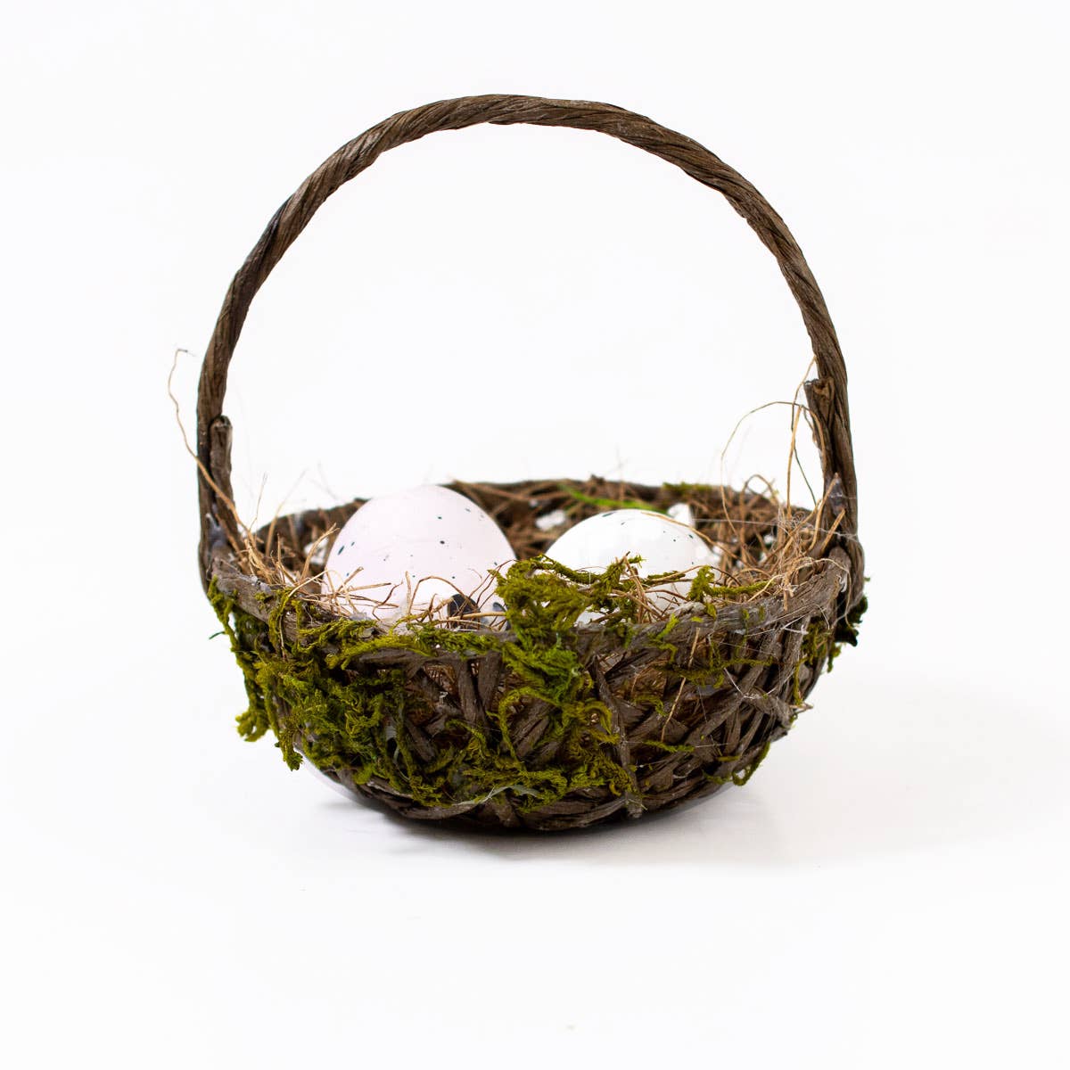 Egg Nest Basket Brown/White/Light Pink 5x5