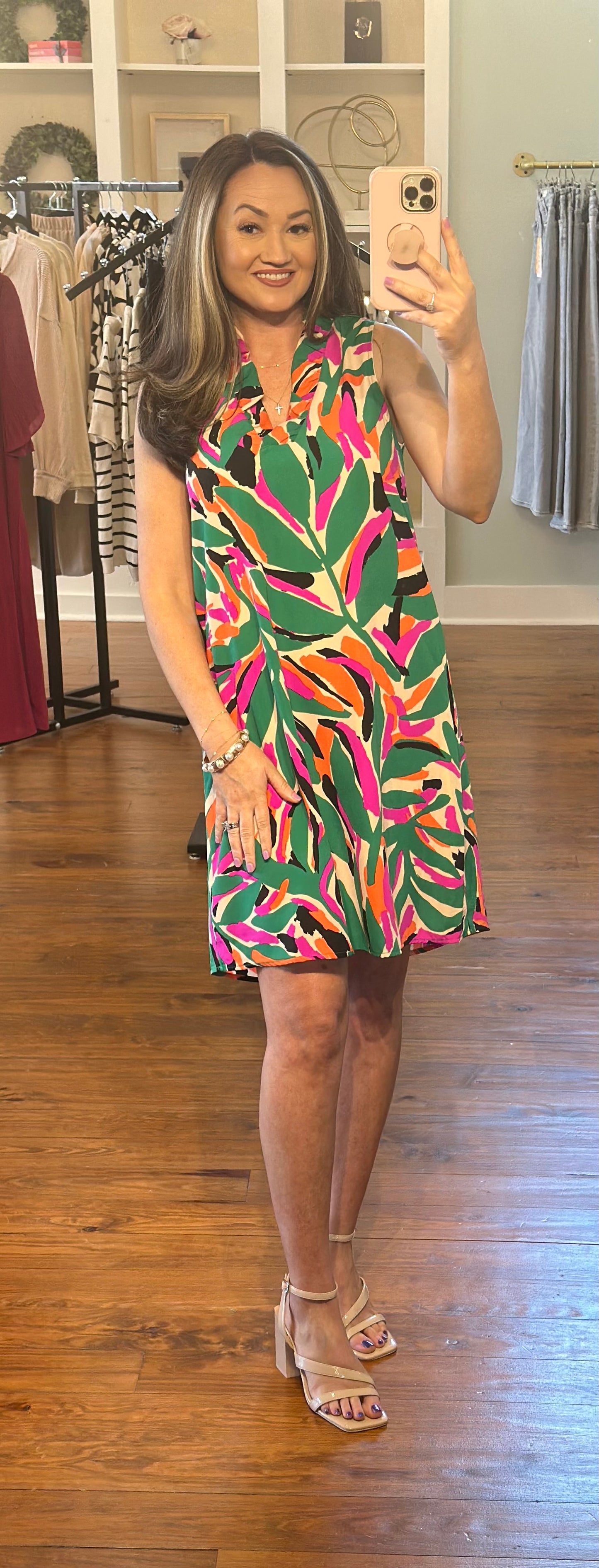 Printed Sleeveless Dress