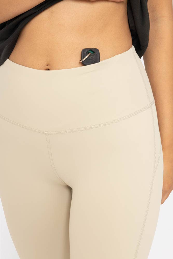 Mono B BRONZE - Lycra-Blend High-Waisted Flare Leggings