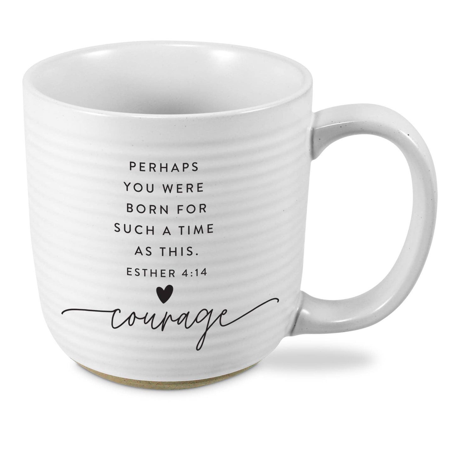 Mug Hold Onto Courage Textured White 20 oz