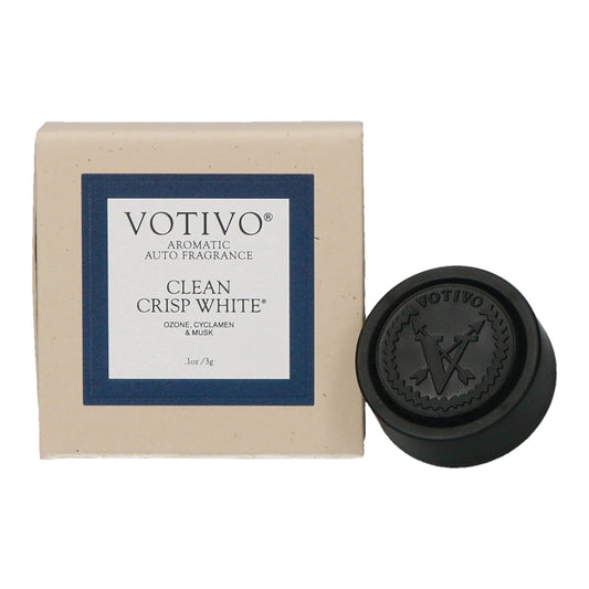 Votivo Auto Vent Clip - Clean Crisp White