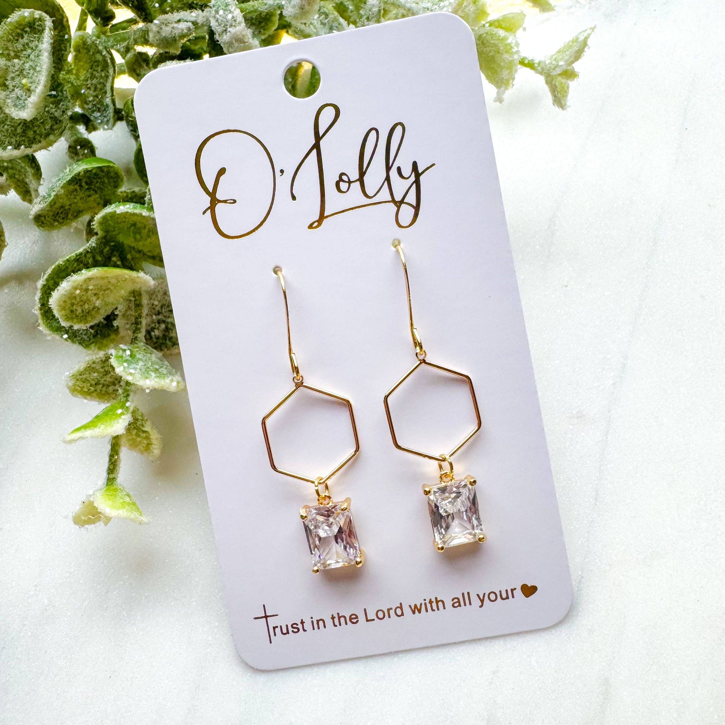 Stella's Shining Stone Earrings