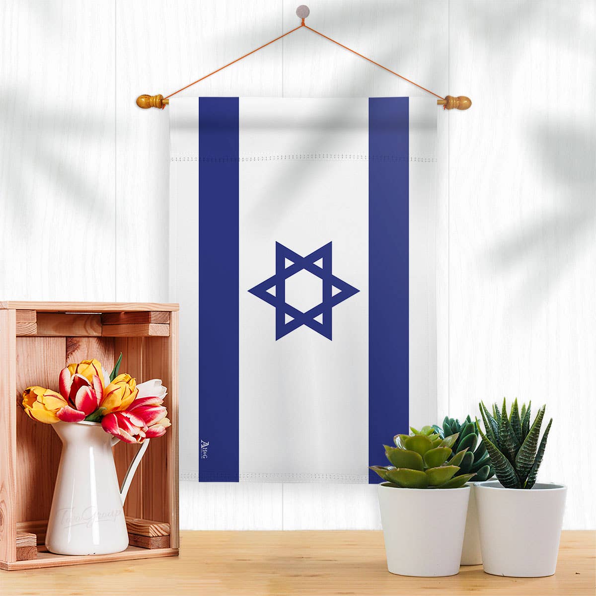 Israel Regional Nationality Decor Flag: Double Sided-Thick Fabric / Garden Flag 13" x 18.5" Only