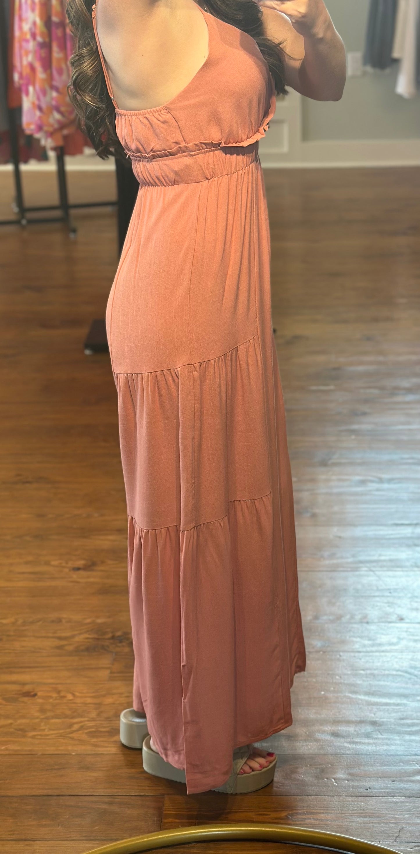 V Neck Woven Wide Leg Jumpsuit