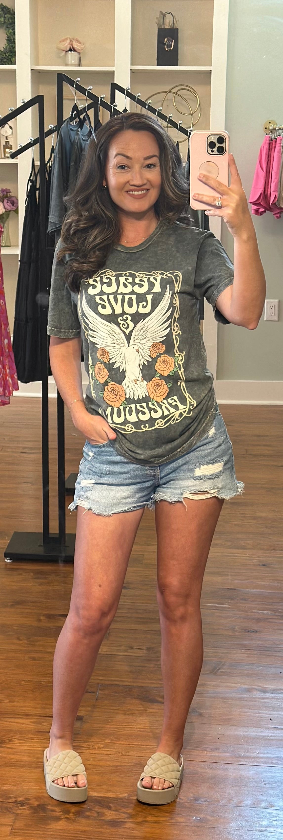 Peace Love Freedom Dove Graphic Tee