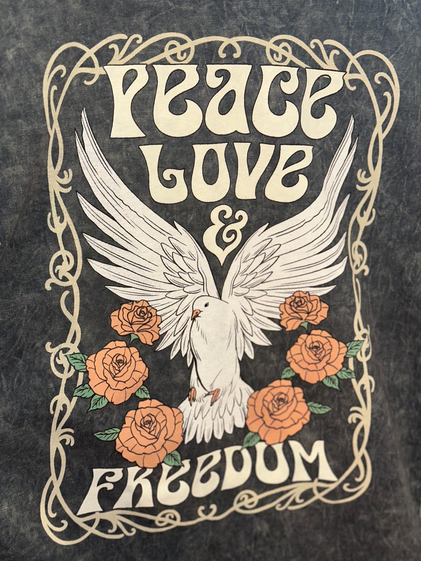 Peace Love Freedom Dove Graphic Tee