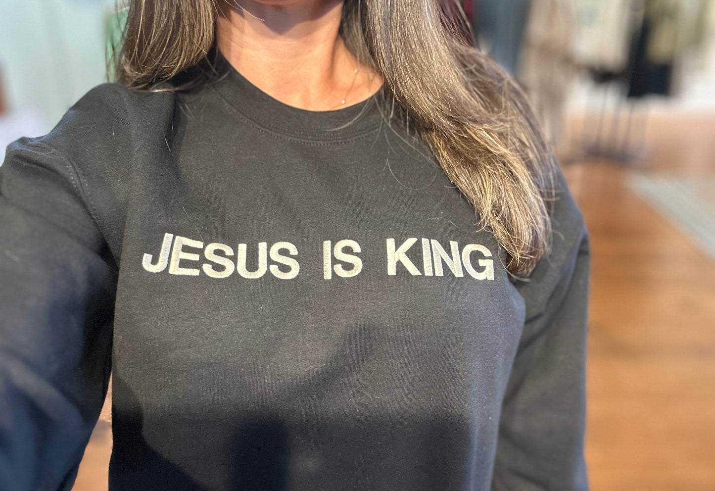 Jesus is King | Embroidered Christian Sweatshirt