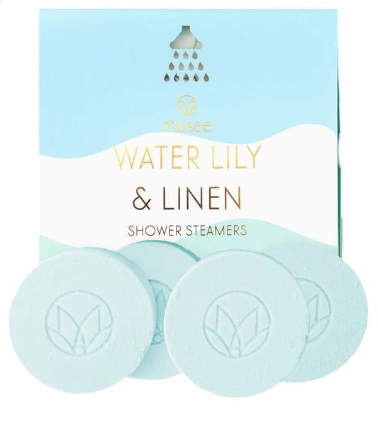 Water Lily & Linen Shower Steamers (Set of 4)