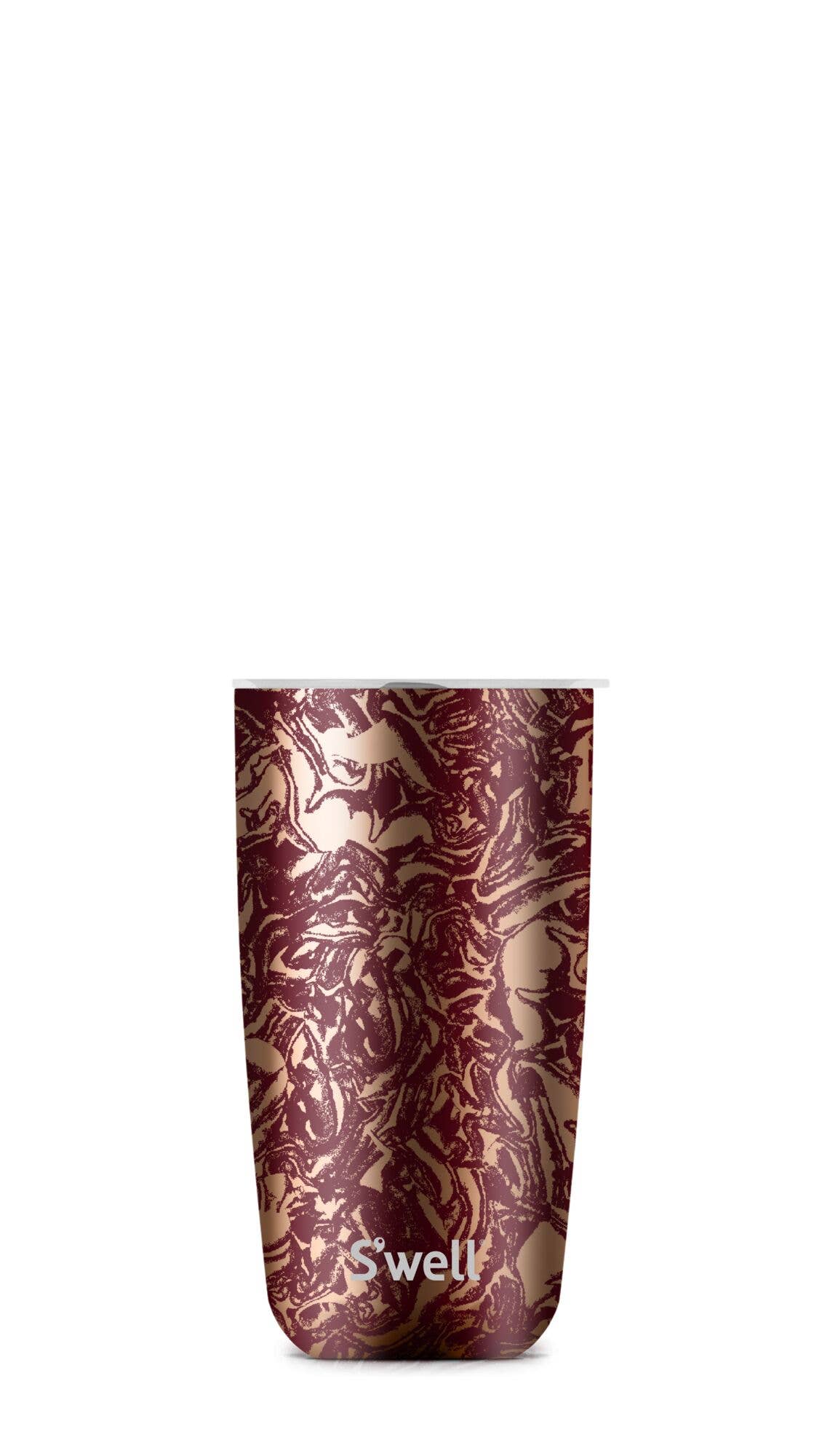 18oz Burgundy Swirl Tumbler with Lid